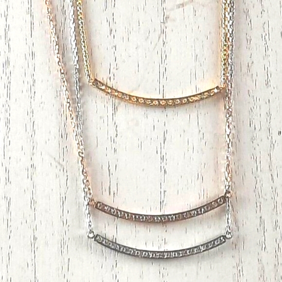 B.Tiff NY Hypoallergenic Mini "Smile" Adjust Necklaces in 3 colors Moissanite - Picture 9 of 10